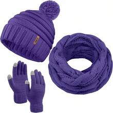 Men Gloves Set - 紫色 - 查看 8