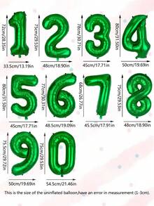 3 件 32 英寸绿色数字气球，大号红绿圣诞蝴蝶结铝箔气球套装，适合周年纪念、圣诞派对、生日派对室内装饰、新年快乐 - 彩色 - 查看 7