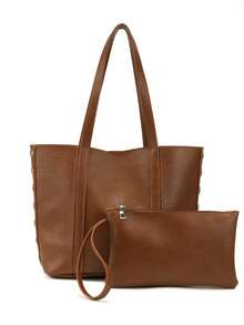 Borsa shopper da donna di grande capacità, borsa con borchie, borsa a spalla di moda con vari elementi di nicchia a borchie, elegante borsa in pelle adatta per appuntamenti, uso quotidiano, shopping, vacanze al mare, borsa a tracolla multifunzionale per pendolari