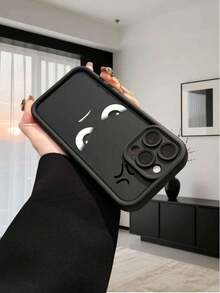 Expression 1pc Minimalist Angry Face Pattern Thick Shockproof Protective Phone Case, Compatible With Iphone 17/17 Pro/17 Pro Max/17 Air/16/11/16 Pro/16 Plus/16 Pro Max/16e/15 Pro Max/13/14/12/11/7G/8P, Galaxy, Redmi, Transsion, Vivo, HONOR, Realme