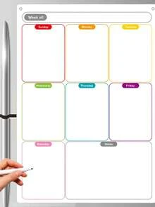 1 Pianificatore per frigorifero facile da attaccare, utilizzabile come bacheca dei messaggi, pianificatore mensile, pianificatore settimanale, diario, calendario, calendario mensile, calendario settimanale, lista della spesa. Adatto per il piano di studio degli studenti, il piano di allenamento delle competizioni, il piano delle lezioni degli insegnanti, il piano familiare, l'organizzazione del Ringraziamento, le vacanze di Ognissanti/Natale