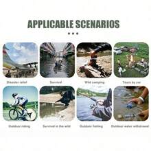 DUSSERSAT 1 Piece Outdoor Mini Water Filter Straw Camping Purification Portable Hiking Water Purifier For Survival Or Emergency Supplies - Army Green - View 9