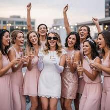 Costume Accessories Set With Tiara Crown Oval Sunglasses Long White Gloves Wired Headphones 4-Piece