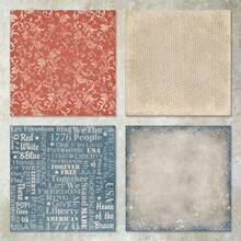 36 de coli de hârtie pentru scrapbooking, 15 cm (fundal vintage cu motive de cuvinte, stea, dungi), potrivite pentru Bullet Journal, Junk Journals, felicitări, albume și obiecte de artizanat