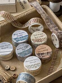 1 Roll Vintage Sewing Theme Decorative Washi Tape, Suitable For Scrapbooking, Phone Cases, Journals, Frames, Envelopes, Crafts - Fun Personalized Decorative Stickers