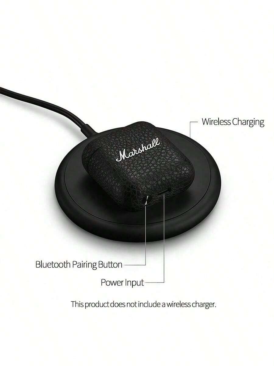 Marshall MINOR IV 真無線耳機 長效續航 耳掛式舒適貼合設計 IPX4防水 藍牙多點連接 輕巧觸控操作 - 黑色 - 查看 1