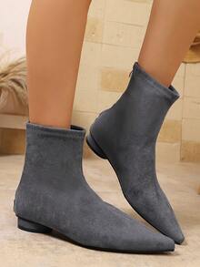 Nouvelles chaussures de mode décontractées polyvalentes à enfiler avec fermeture éclair au dos, style western, convenant aux femmes, étudiantes, fêtes et rassemblements