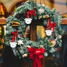 48 Stücke Weihnachtsschlitten Glocken mit roter Schleife - 1.5 Inch Mini Metallglocken, geeignet für Baum, Hochzeit, Babyparty und Partydekoration