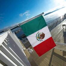 AZCOVER Bandera mexicana de 2x 3 pies, banderas de Mxico Bandera de Mxico, bandera bordad rayas cosidas con 2 ojales de latn, banderas nacionales MX resistentes 210D para interiores y exteriores - Bandera mexicana de 2 x 3 pies - Ver 3