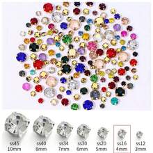 Shiny Glass Crystal Hand-Sewn Rhinestone - DIY Rhinestone Jewelry And Wedding Dress Decoration, Versatile Choice - Durable, Sizes 3-10mm, Ranging From 50 To 1440 Pieces - DIY Rhinestone Jewelry And Wedding Dress Decoration, Versatile Choice - Durable, Sizes 3-10mm, Ranging From 50 To 1440 Pieces