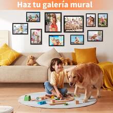 Set de 10 para Fotos - Dos de 8x10, Cuatro de 5x7, Cuatro de 4x6, Montaje en Pared, Color Marrón Rojizo para Galerías en Pared o Exhibición en Mesa - Marrón rojizo - Ver 7