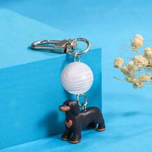 3D Cartoon Sausage Dog Shaped Keychain, Cute Pendant Decoration For Backpack, Bag, Car Keys, Holiday Small Gift Christmas