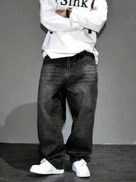 Men's Casual Vintage Loose Fit Jeans With Pockets