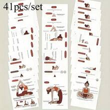 41pcs Yoga Pose Cards, Beginner's Guide For Men & Women - Fitness & Stretching Instructions, With Basic Practice Set. Perfect Gift For Newbies Or Instructors, Practice Flash Cards, Yoga Pose Illustrated Cards, Pilates Exercise Diagrams - Multicolor - View 3
