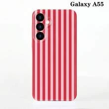 1pc Minimalist Stripe Pattern Perforated Glossy Filmic Case Full Protective Hard Phone Cover, Compatible With IPhone 11/12/13/14/15/16 Pro Max Waterproof Shockproof Anti-Fall Scratch Resistant