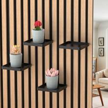 1pc No-Drill Installation Tray - Heavy Duty Soundproof Panel Organizer Rack, Multipurpose Shelving Unit For Home/Office/Recording Studio - Compatible With Acoustic Panels, Champagne Bottles - Easy Assembly, Modern Decor (Gray/White Options), Wall Soundproofing Panel, Office Storage, Stylish Organizer, Sturdy Construction, Wine Bottle Holder, Ideal For Music Producers - Multicolor - View 3