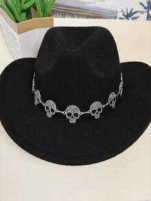 1pc Fashionable Versatile High-End Geometric Hatband, Detachable Hat Accessory