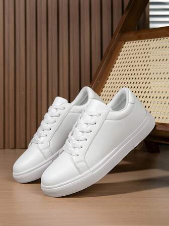 Zapatillas casuales de estilo romántico de colegio para parejas, con cordones delanteros, de estilo simple y cómodo, de color negro