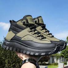 أحذية رياضية للرجال للتنزه والمشي في الهواء الطلق، مصممة بطراز عصري ورياضي متعدد الألوان، مناسبة كهدايا لأعياد الميلاد والكريسماس وعيد الهالوين، مقاومة للانزلاق وقوية - أخضر - مشاهدة 5