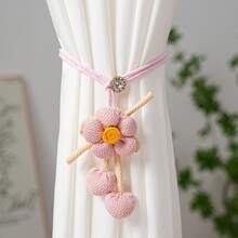 1pc/2pcs Curtain Tie Backs, Crabapple Flower Curtain Clips, Creative Floral Pendant Tie Backs, Adjustable Tie Backs, Curtain Clips - Multicolor - View 6
