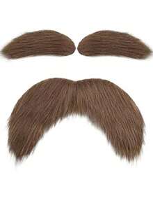 Divertido set autoadhesivo de bigotes falsos abstractos y DIY, materiales de bigotes novedosos adecuados para disfraces y fiestas de Halloween, excelente para teatro, juegos de roles y fiestas