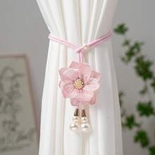 可调节珍珠花朵窗帘绑带，窗帘绳绑带 - 彩色 - 查看 6