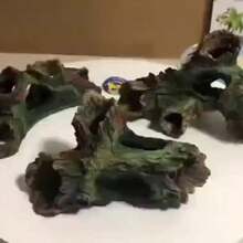 水族箱装饰仿真树干，树脂材质，仿浮木造型，带孔洞和藏身之处，小型树脂装饰品 - 彩色 - 查看 10