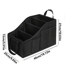 1 pièce Organisateur de siège de voiture pour siège arrière avec 4 compartiments, 4 porte-gobelets et 7 poches en maille, accessoires d'intérieur de véhicule pour l'organisation des voyages et des trajets en voiture - Noir - Voir 2