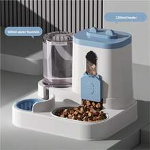 2-en-1 Distributeur automatique de nourriture et d'eau pour chat, grande capacité - Multicolore - Voir 4