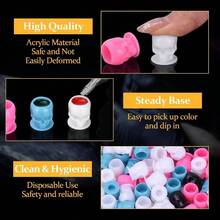 200pcs Disposable Pigment Ink Cups - Skull Design Permanent, Tattoo Container Cap And Accessory Kits Mixed Color - Mixed Color - View 4