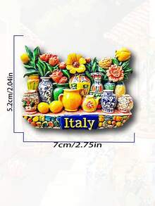 Naklejka magnetyczna 3D z żywicy na lodówkę, europejski zabytek, pamiątka z podróży, wystrój domu - Wielokolorowe - Zobacz 10