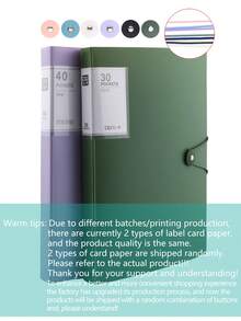 1/2pcs Solid Color A4 Ring Binder Folders, Waterproof And Anti-Dirty PP Material, High Transparency Sleeve Document Organizer, 20/30/40/60/80/100 Pages Options, Back To School/Graduation Season Gifts, Suitable For School, Home And Office Filing