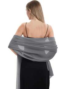 1pc Chiffon Solid Color Casual Versatile Daily Women Scarf Ladies' Solid Color Hijab Chiffon Scarf Suitable For Daily Wear Abaya Accessories Veiled Clothes Women Veil