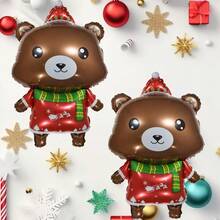 2 piezas Globos de papel de aluminio con forma de árbol de Navidad y Papá Noel, globos de helio para decoración navideña en el hogar y fiestas, decoración 2026 - Multicolor - Ver 9