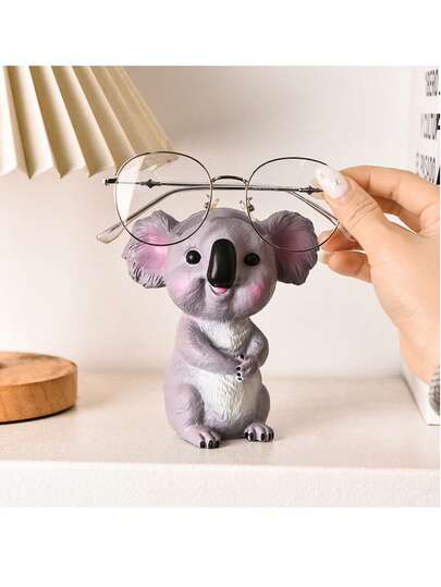 Suporte para óculos em formato de coala fofo - Organizador de mesa divertido para escritório, decoração que promove estabilidade emocional com expositor funcional para óculos.