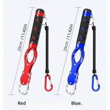 Fishing Ruler With Measurement, Specially Designed For Fishing Scenes! Made Of High-Quality Aluminum Alloy, Lightweight And Wear-Resistant, Corrosion-Resistant, Load-Bearing Up To 18kg, Easy To Handle Big Fish For Outdoor Fishing.