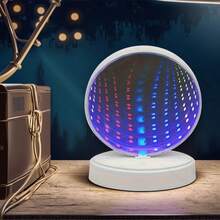 Un tunnel magique à mille couches avec lumière LED RGB et mode dégradé tactile. Convient pour l'éclairage décoratif dans les salons, les salles d'étude, les salles à manger, les bars et les luminaires pour fêtes de vacances - Tunnel lumineux à mille couches - Voir 5