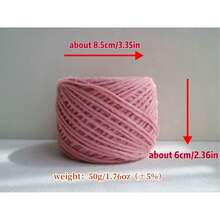 50克诺吉吉冰岛羊毛球DIY手工编织线钩适用于中等重量的围巾、衣服、帽子、钩针 - 彩色 - 查看 4