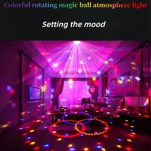Mini Magic Ball Disco Light - USB Powered, Multicolored Rotating LED Ball, Suitable For Parties, Birthdays And Home Decor, Party Lighting | Vibrant Lighting | Plastic Ball, Disco Ball Light - Multi-color light - View 8