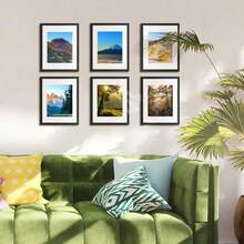 Marco Decorativo de PVC en Negro para Fotos 6x8" o 8x12", Ideal para Decorar Hogar, Escritorio Oficina - 2 Piezas de 8x12 - 2 Piezas-Negra - 8x12" - Ver 3