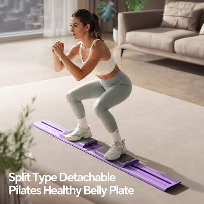 One-Piece Multifunctional Abdominal Ski Machine, Slimming And Abdominal Wheel, Automatic Rebound, Home Fitness Pilates Board Gym Pilates