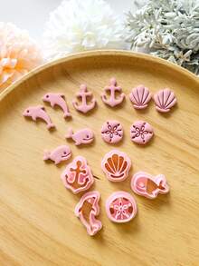 Mini Ocean Series Soft Clay Cutting Molds DIY Earring Jewelry Making Handmade Tools Soft Clay Tool Set Decorative Jewelry Making And Handmade Enthusiasts - Perfect Gift For DIY Hobbyists - Mini Ocean Series - View 3