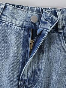 1pc Tween Girl Casual Star Print Denim Jeans, Comfortable Daily Wear, Style, Autumn/Winter New Arrival