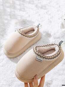 أحذية منزلية شتوية للأطفال، أحذية داخلية دافئة من الفرو سميكة مانعة للانزلاق للأولاد والبنات من الأطفال الصغار