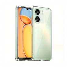 Accessorio compatibile - Custodia ibrida Xiaomi Redmi 13C (paraurti + retro trasparente) - Menta Verde - Visualizzare 2
