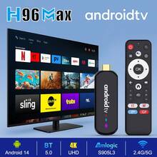 Caja de TV Android H96MAX S905LTS 4K HD Smart Set Top Box Android 14 con Wifi dual de 2.4 y 5G, reproductor multimedia con asistente de voz y control remoto Bluetooth