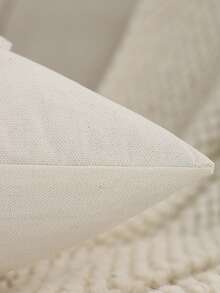 1 pieza Funda de almohada decorativa navideña de peluche, diseño de árbol de Navidad y cabaña, adecuada para sala de estar, sofá, dormitorio, regalo navideño