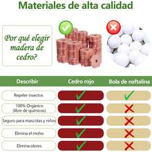 Agente aromatizante para armario, 50 anillos de cedro para almacenamiento de ropa, desodorante para armarios, cajones y bolsas de almacenamiento - 1 - Ver 9