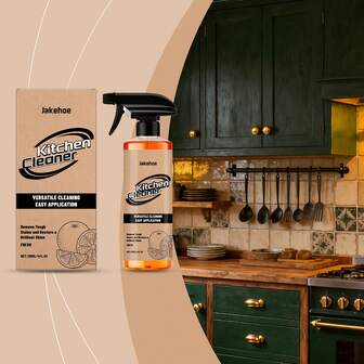 厨房泡沫清洁喷雾 - 去除油污和烤箱罩上的污渍，简易家用清洁喷雾