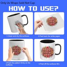 24张新年快乐花环和鲜花贴纸，UV DTF高品质耐刮擦乙烯基贴纸，适用于DIY工艺品、杯子、瓶子、笔记本电脑、家居装饰、圣诞节墙贴（可移除）、节日装饰配件、节日图案设计 - 彩色 - 查看 4